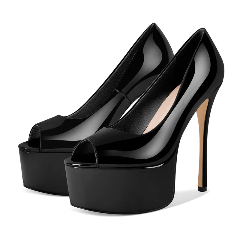 Women  Pointed Toe Pink Platform Pumps High Heeled Big Size Slip On Women Stiletto Pumps