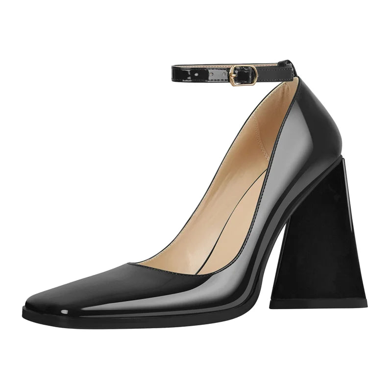 Women Mary Jane Square Toes Chunky Heels  Plus Size Pumps