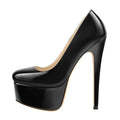 Women  Platform16CM Thin Heels Pumps Fashion Leopard Round Toe  Sexy Party Wedding Stiletto Plus Size Shoes