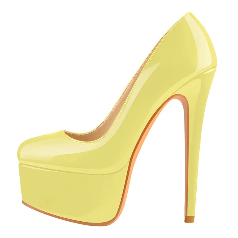 Women  Platform16CM Thin Heels Pumps Fashion Leopard Round Toe  Sexy Party Wedding Stiletto Plus Size Shoes