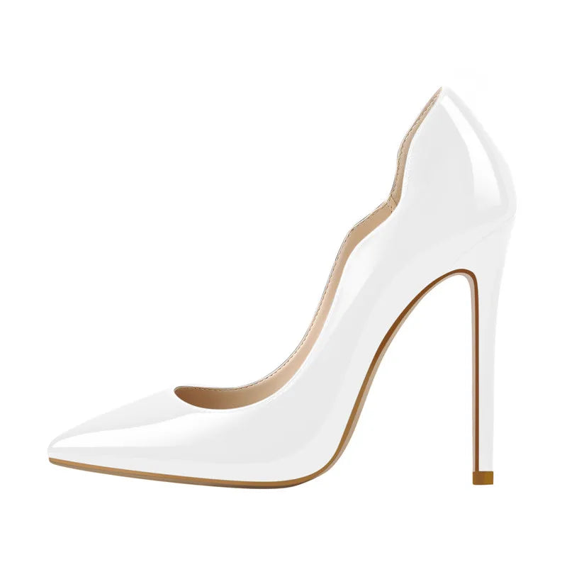 Women Pointed Toe 12CM Slip On Thin Heels Sexy Heeled Stiletto Gradient Colorful Wedding Dress Party  Fashion Pumps