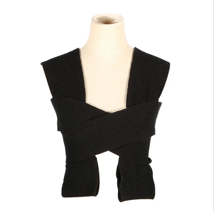 2026 Spring Summer Bow Cross Strap Knitted Sweater Vest Women Sexy Crop Top DIY Tie Clothing Sleevless Jumpe Girl Sexy Purple