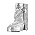 Women Denim Ankle Boots Lock Shark Boots Zipper Washed Cloth Create Old Design Wedge Heel Thick Fashion  Booties
