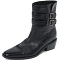 New Women Handmade Genuine Leather Soft and comfortable Ankle Boots Sexy Square Toe Mid Heels Casual 34-40