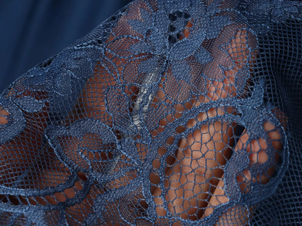 European and American Style Women's Spring New Arrivals Fashion Elegance Trendy Color Block Lace Fit-and-Flare Blazer Coat