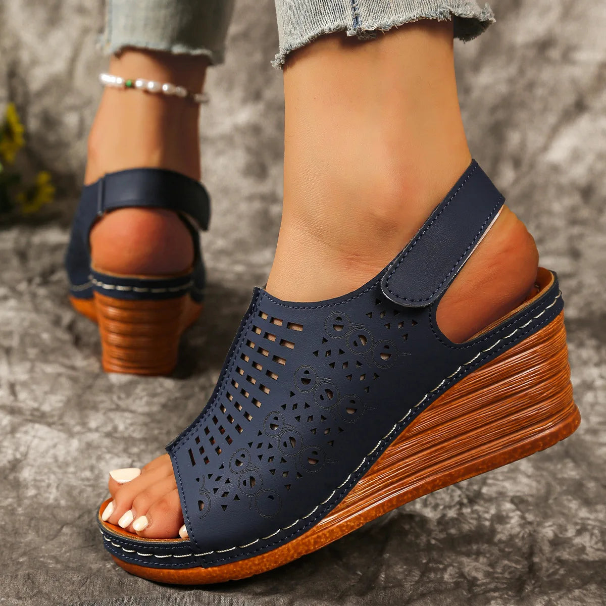 Shoes for Women 2026 Summer Fashion Platform Wedges Comfortable