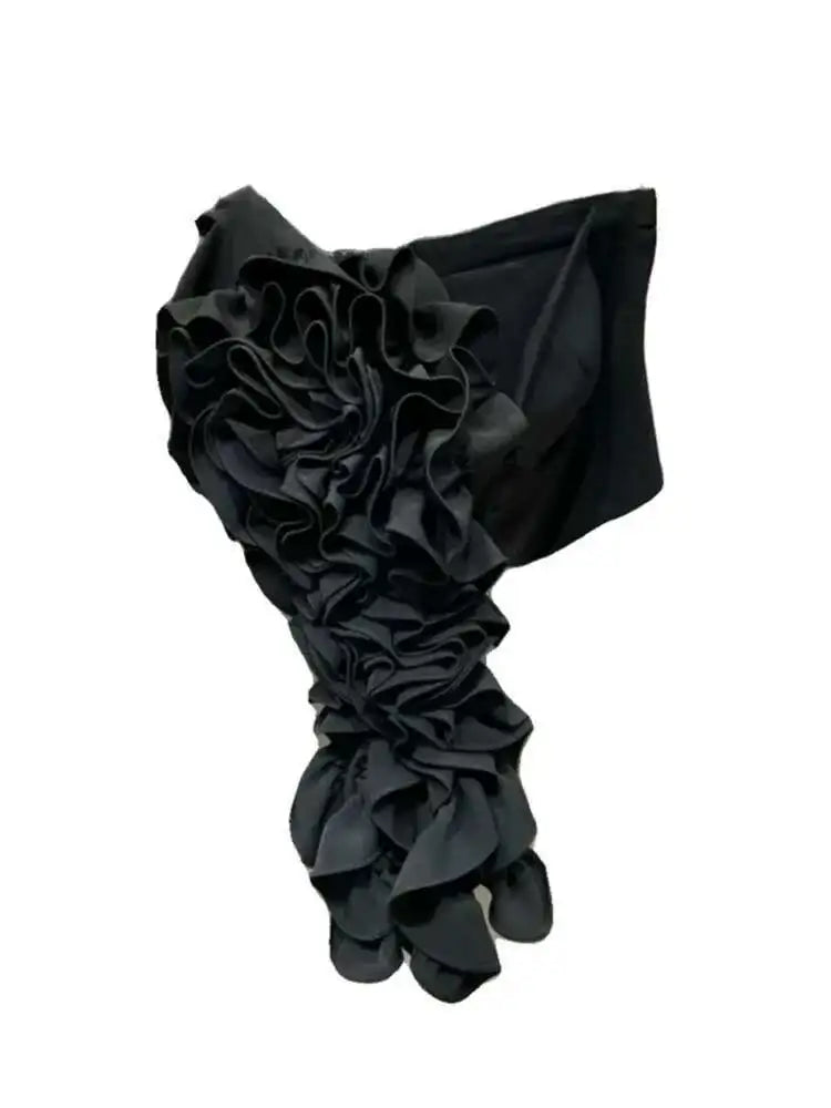 New Items Fashion Women's Wrinkled Edge Sling Vest Trendy Zipper Backless Sleeveless Camisole Female 2025 Spring 11XX8800