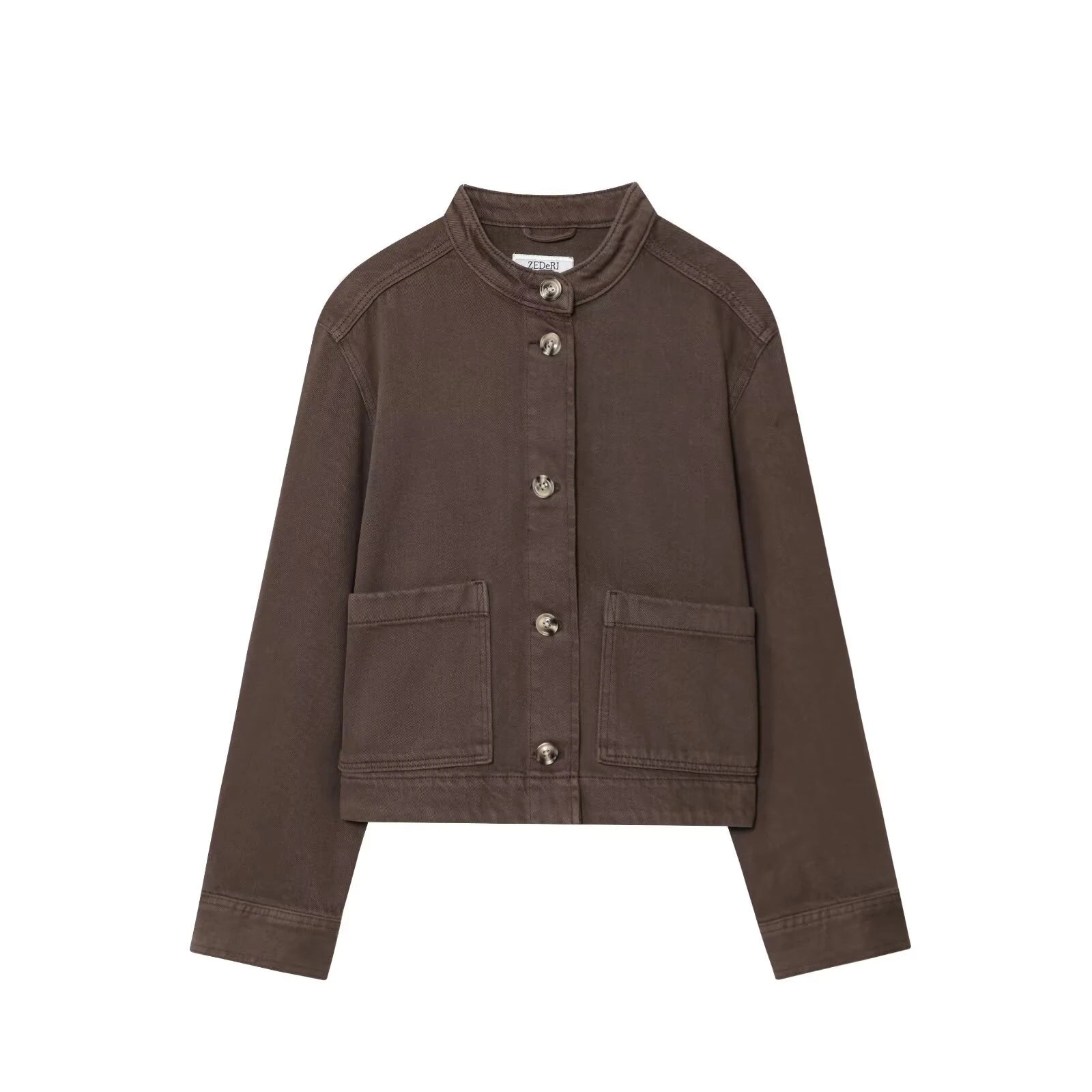 European and American style 2025 autumn new women's loose and versatile commuting long sleeved twill fabric jacket