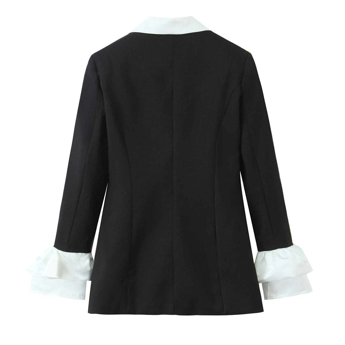 Women's 2026 new spring outfit fashionable and personalized temperament flower bud patchwork cuff suit jacket