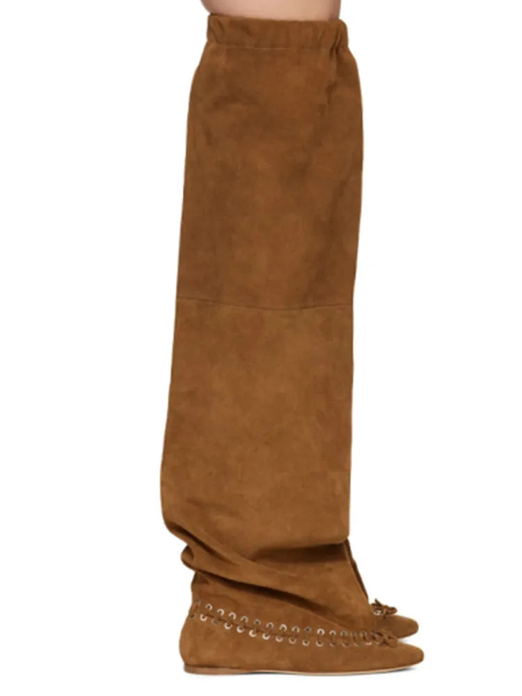 2026 Ladies' Pointed Elastic Tube Mouth Over Knee Women's Boots, Slim High Heels, Fashionable Fashion Runway Party Women's Boots