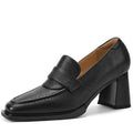 Handmade Genuine leather loafer chunky women comfort office lady casual outdoor sneaker old style street 34-40