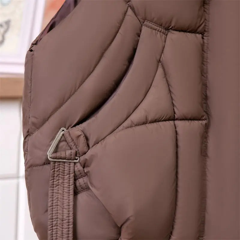 2026 Autumn Winter Plus Size Women's Down Cotton-padded Vest Coat Female Elegant New Warm Waistcoat Jacket Fashion Overwear
