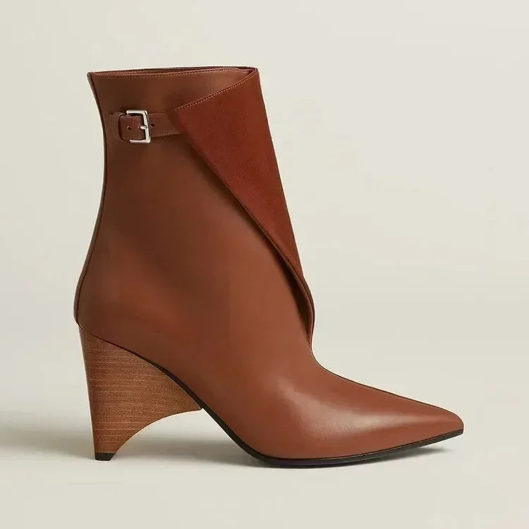 2026 Autumn and Winter Women's Fashionable Knee High Boots, Pointed and Thick High-heeled Knight Boots 34-43 Mid Length Boots