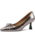 Lace Up Genuine Leather Pumps Slip On Shallow Stiletto Thin High Heel Runway Dress Pointy Toe Dress Shoes 33-43