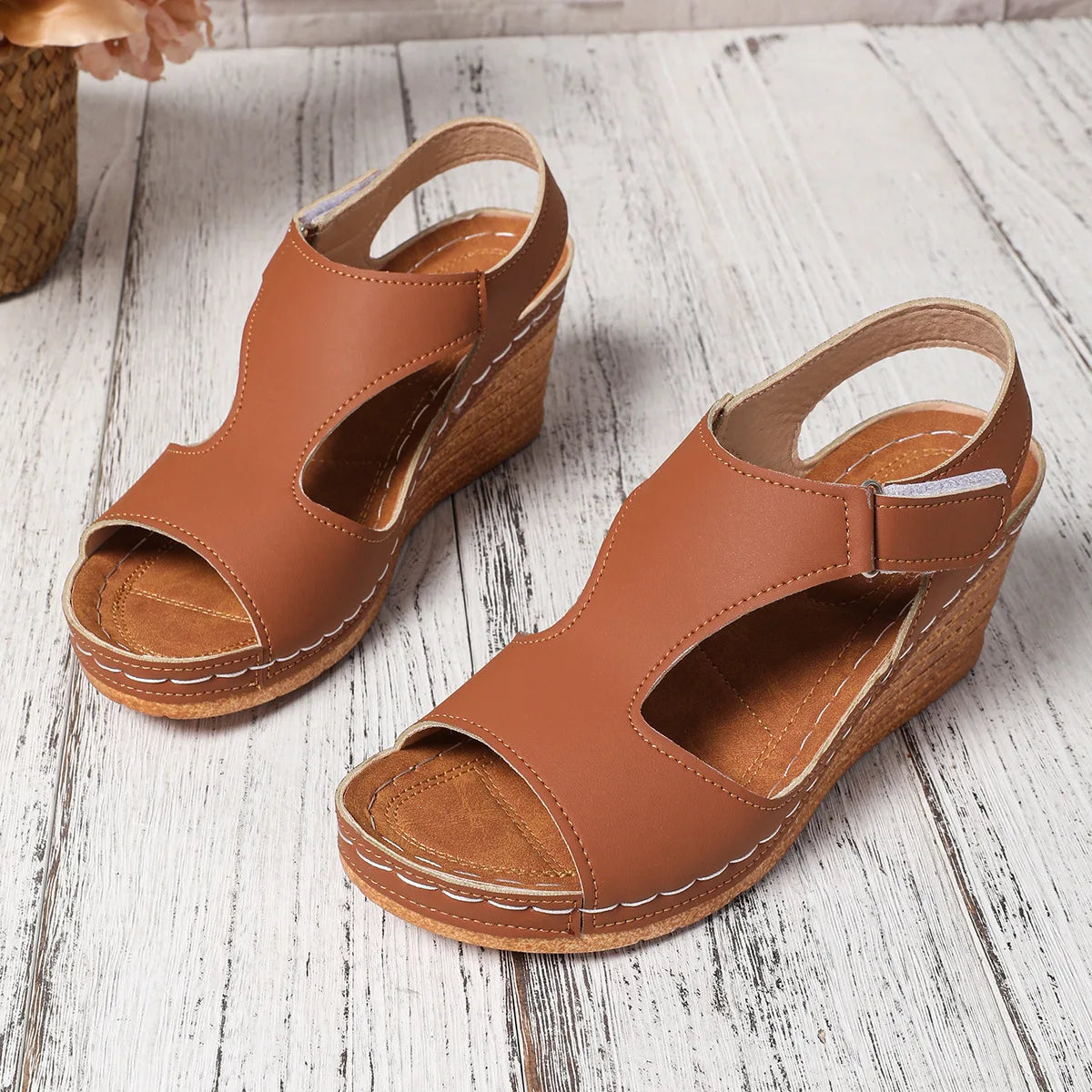 Women Sandals Plus Size 36-43 Shoes for Women Summer Platform Wedges Peep