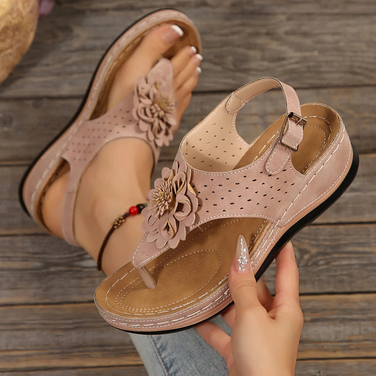 Summer Fashion Platform Wedges Buckle Strap Sandals Casual Beach