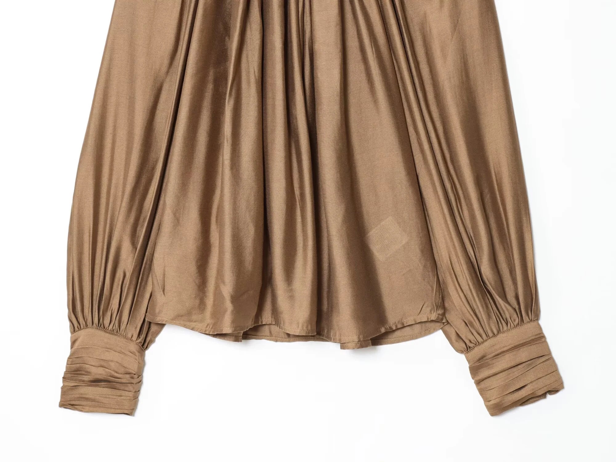 2025 Autumn New Women's Clothing European and American Style Fashion Personalized Temperament Versatile Hanging Fold Top