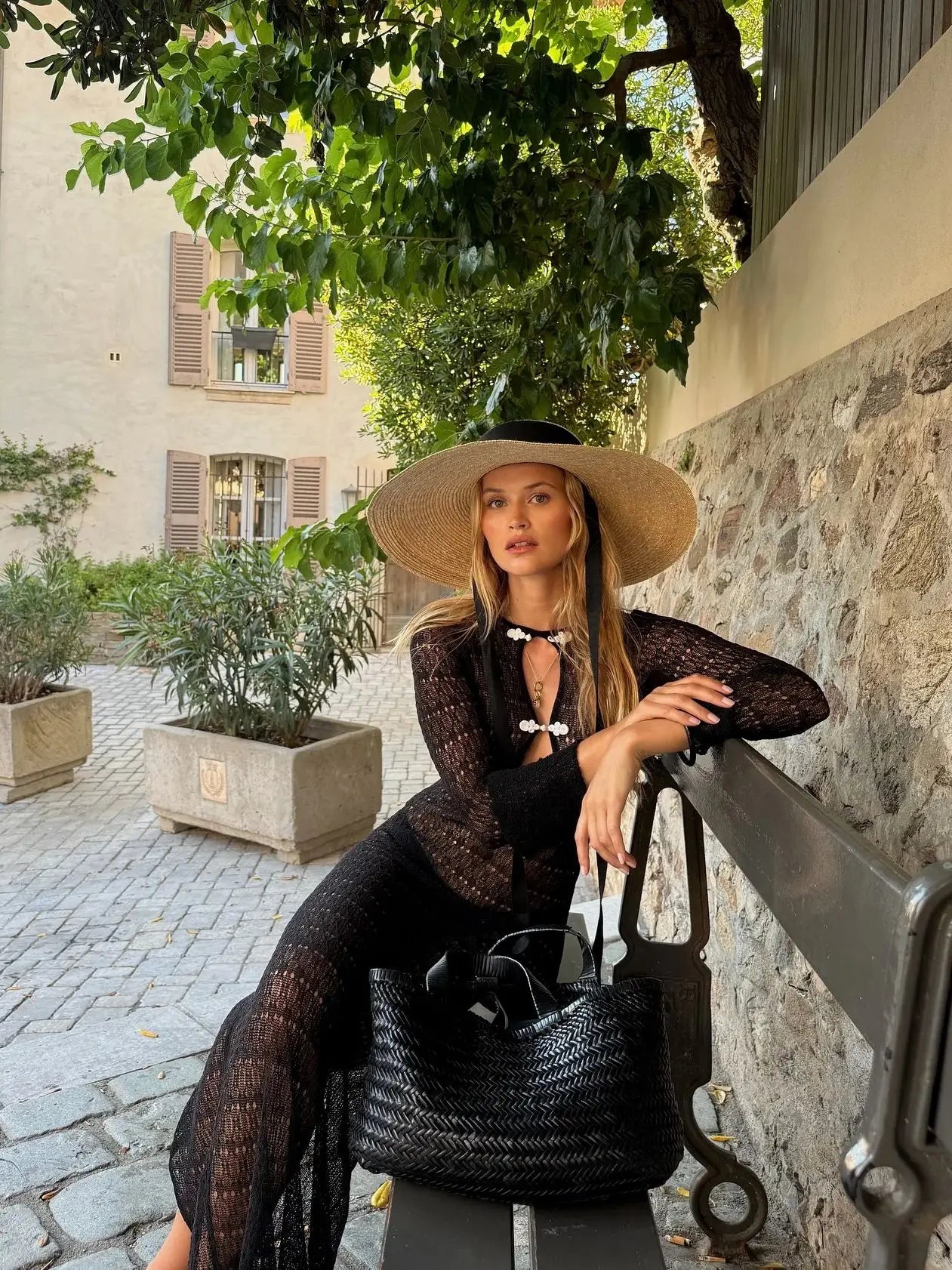 Hollow Sweater Long Dress Women Crochet Party Dresses Cover Up Elegant Long Sleeve Maxi Vestidos Holiday Beach Robe