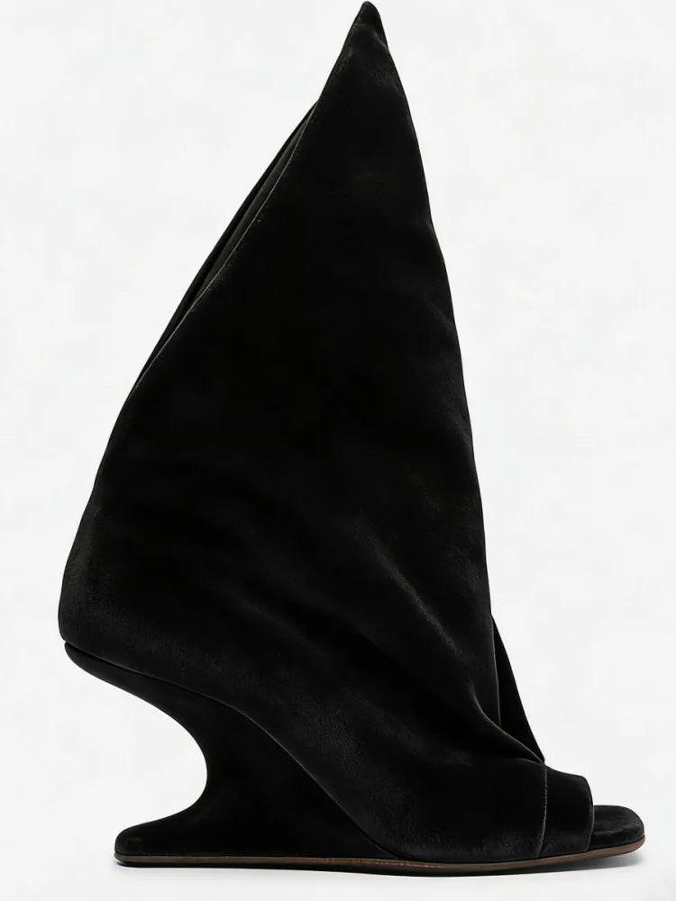 2026. New Thick High Heel Open toed Short Boots Fashion Alien Heel Fish Mouth Cool Boots Spring/Summer Women's Short Boots