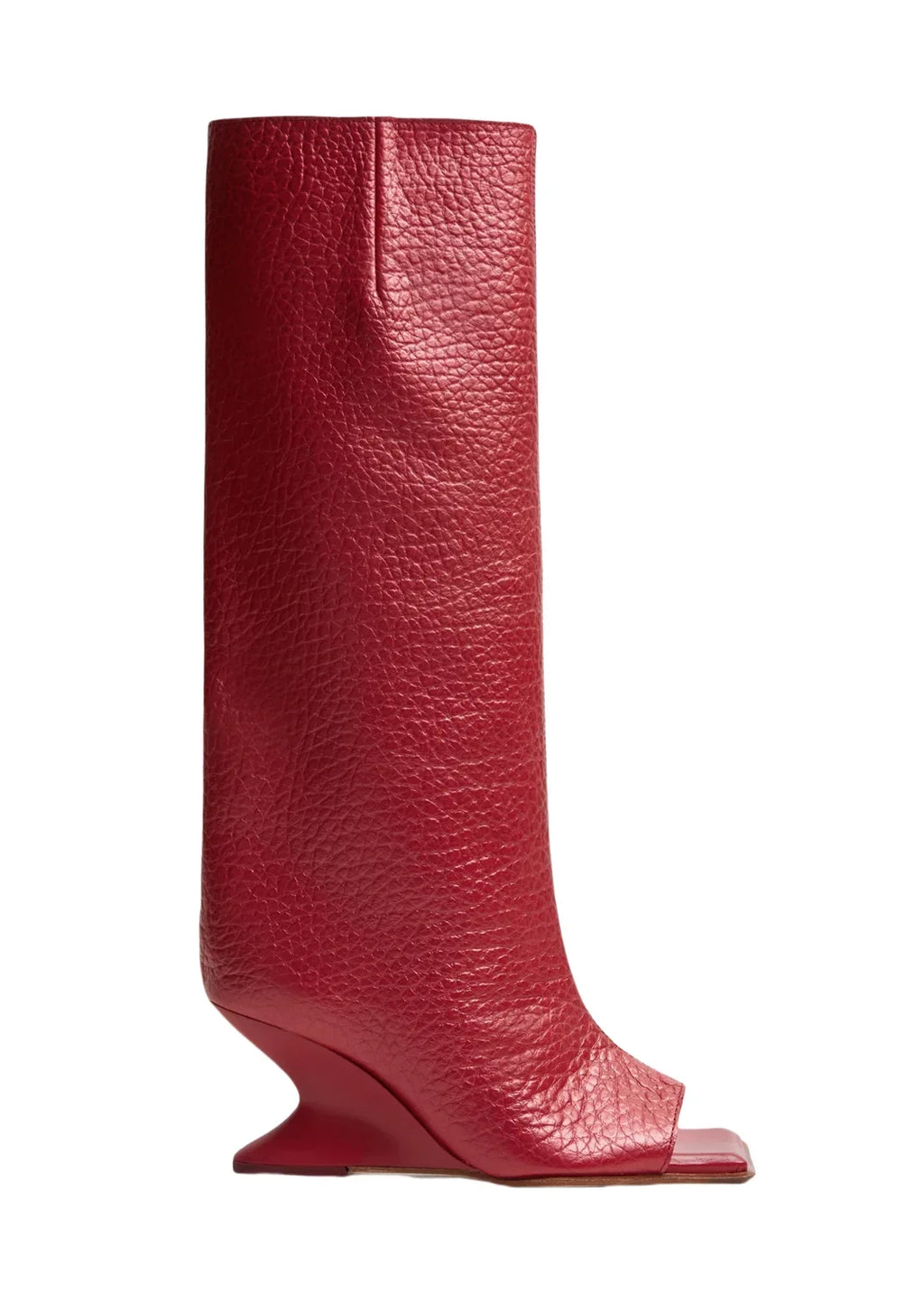 2026Women's Spring and Autumn New Style Square Toed High Heels Knee Length Boots, Medium Length Toothed Cool Boots, Oversized Boots