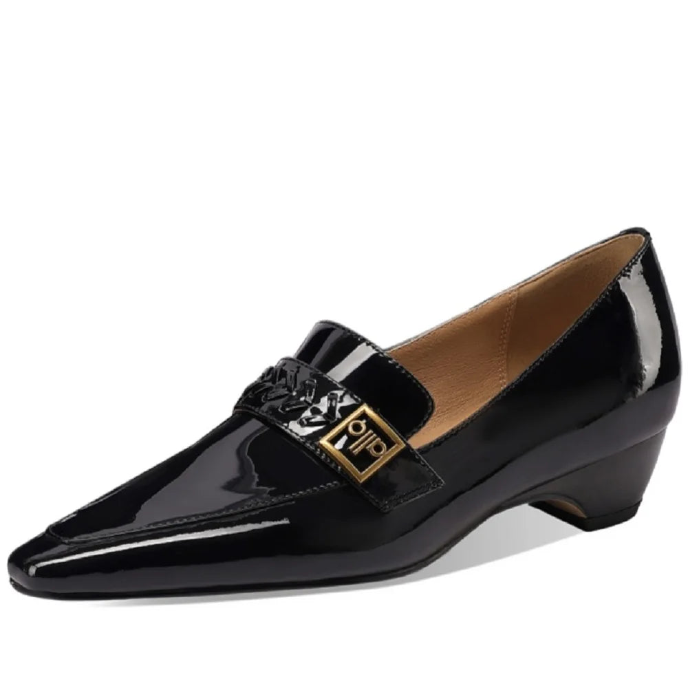 New Women Handmade Soft and comfortable Shoes Pointed Toe Genuine Leather Mid Heel Retro zapatos mujer 34-43