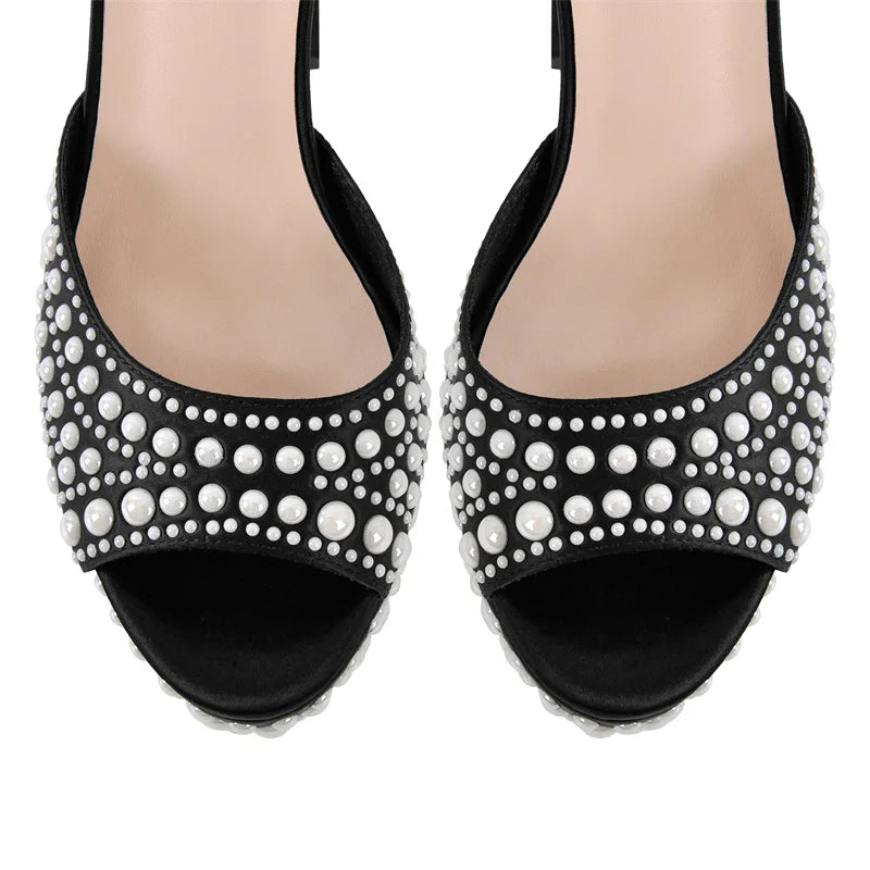 Women  Platform Open Toe Heeled Sandals Buckle Summer Sandals