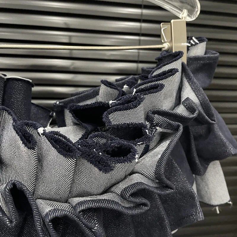 2026 Early Autumn New Fashion Straight Wide-leg Jeans For Women Niche Patchwork Plaid Waistband Female Trendy 11A06311