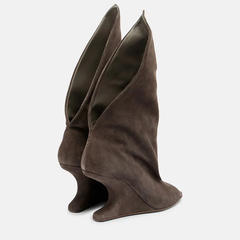 2026. New Thick High Heel Open toed Short Boots Fashion Alien Heel Fish Mouth Cool Boots Spring/Summer Women's Short Boots