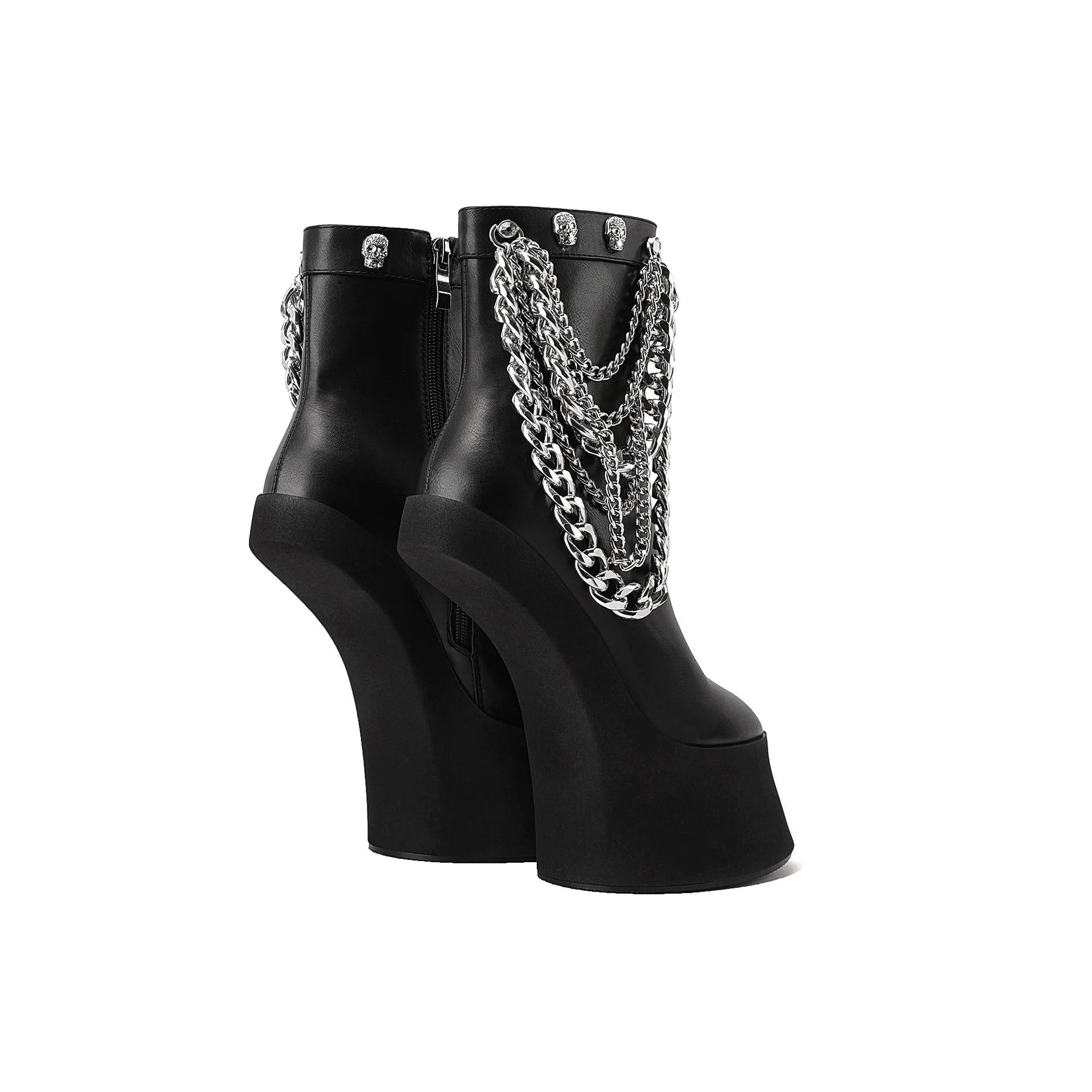2026 Women's Platform Horseshoe Shaped High-heeled Short Boots Sexy Nightclub Role-playing Women's Ankle Boots