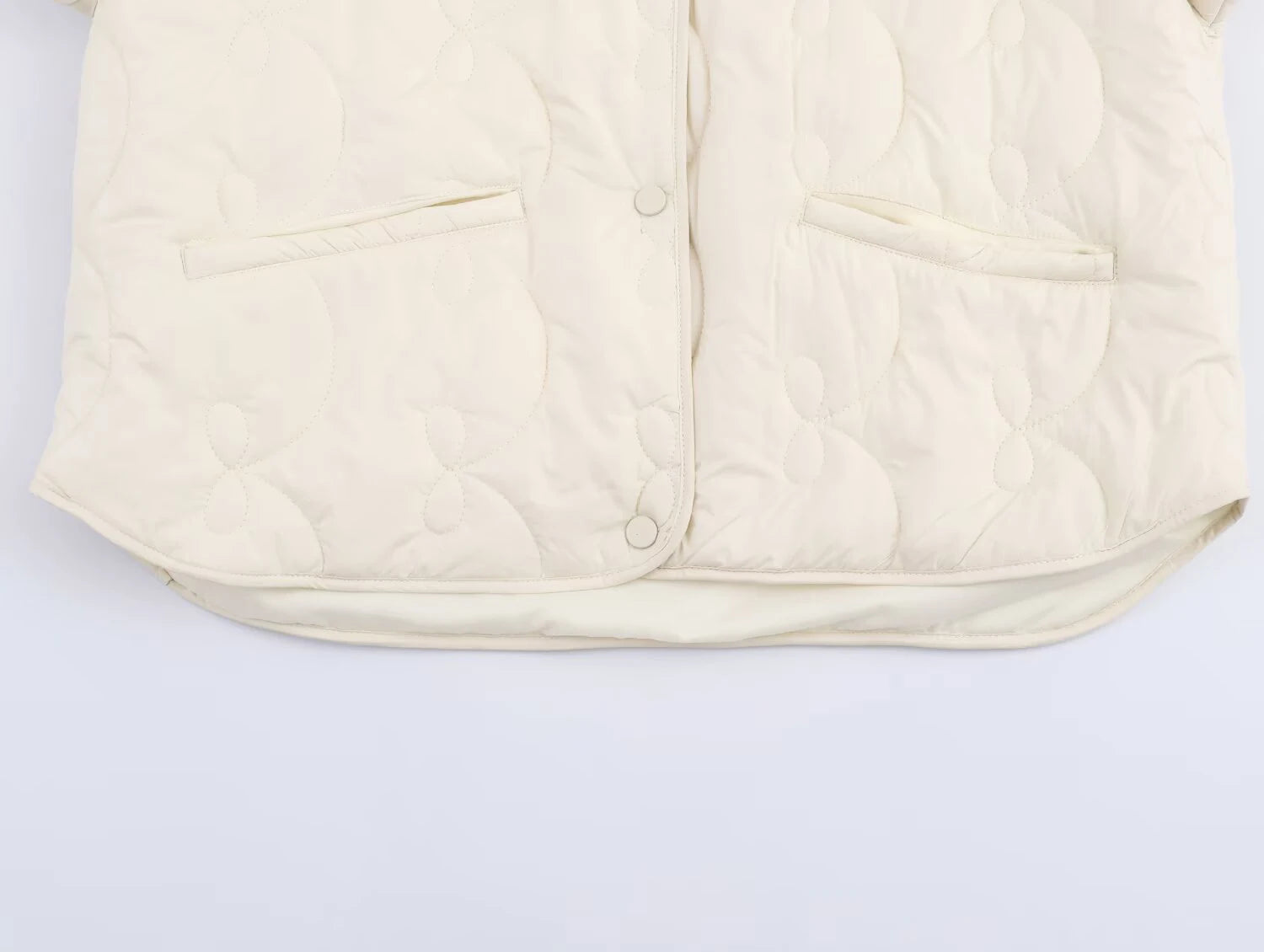 Autumn New Product Women's Round Neck Long Sleeve Cotton Jacket Butterfly Knot Quilted Thin Cotton Coat Thin Cotton Coat