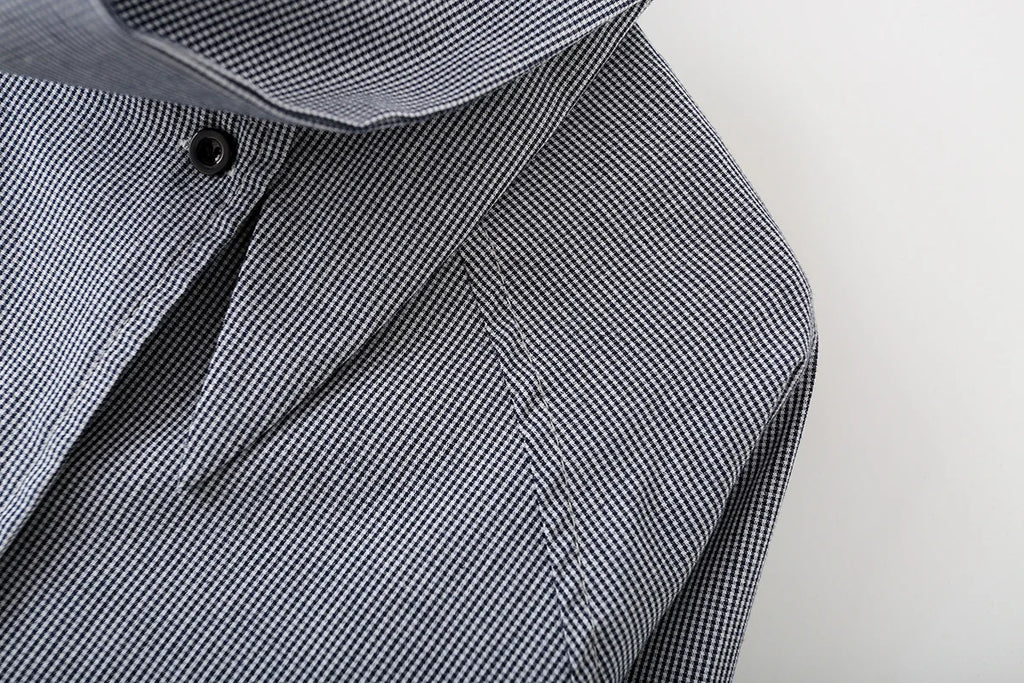 2026 New Women's Designer Cotton High Neck Shirt Jacket Oversized Long Sleeve Minimalist Style Outerwear Top