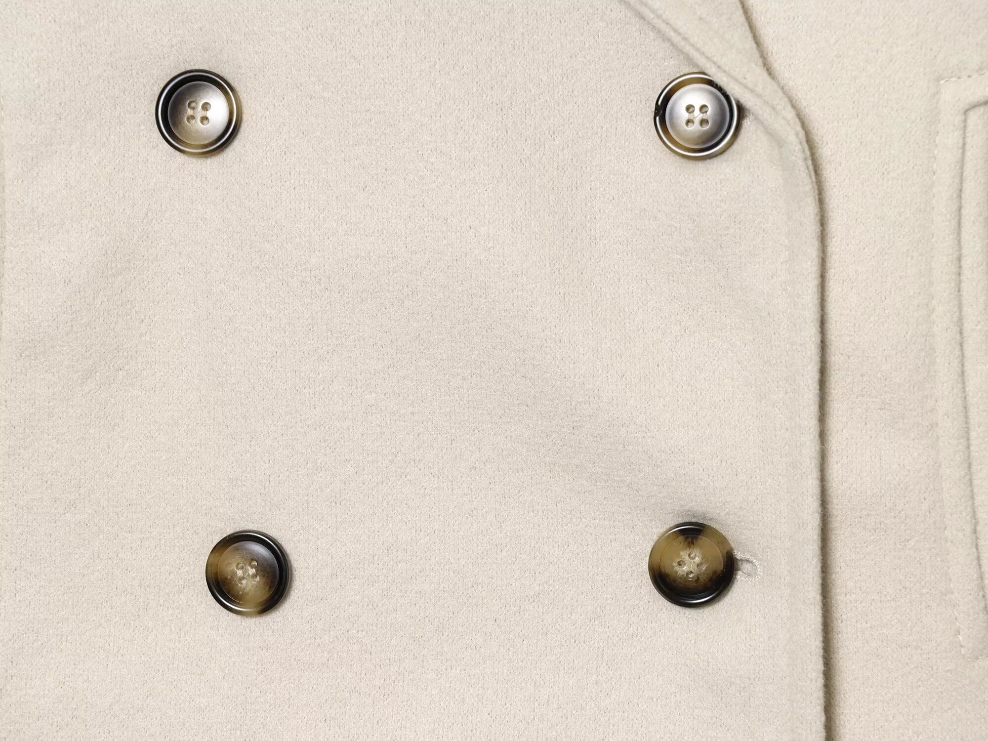 Autumn new women's clothing French design loose fit collar long sleeved double breasted short woolen jacket