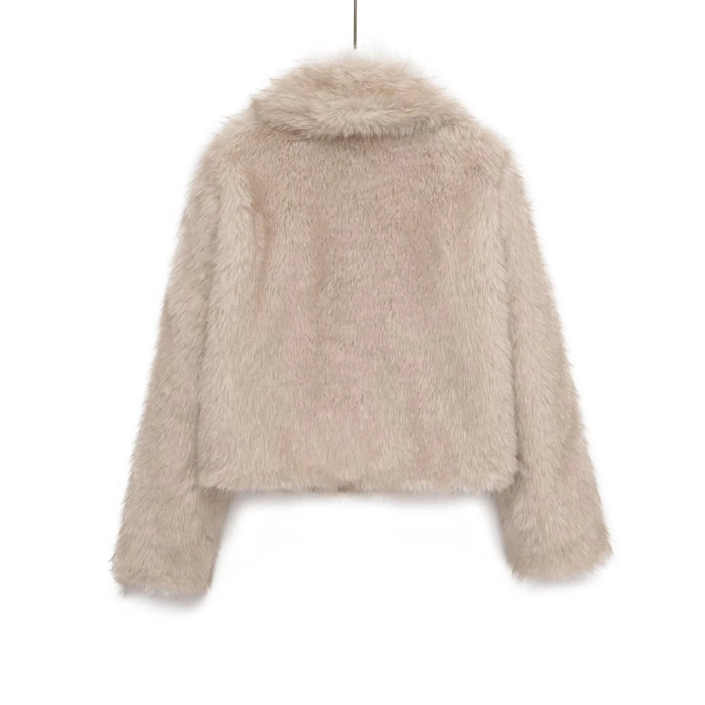 2025 autumn and winter new women's clothing sweet and fashionable loose double-sided artificial wool warm jacket jacket