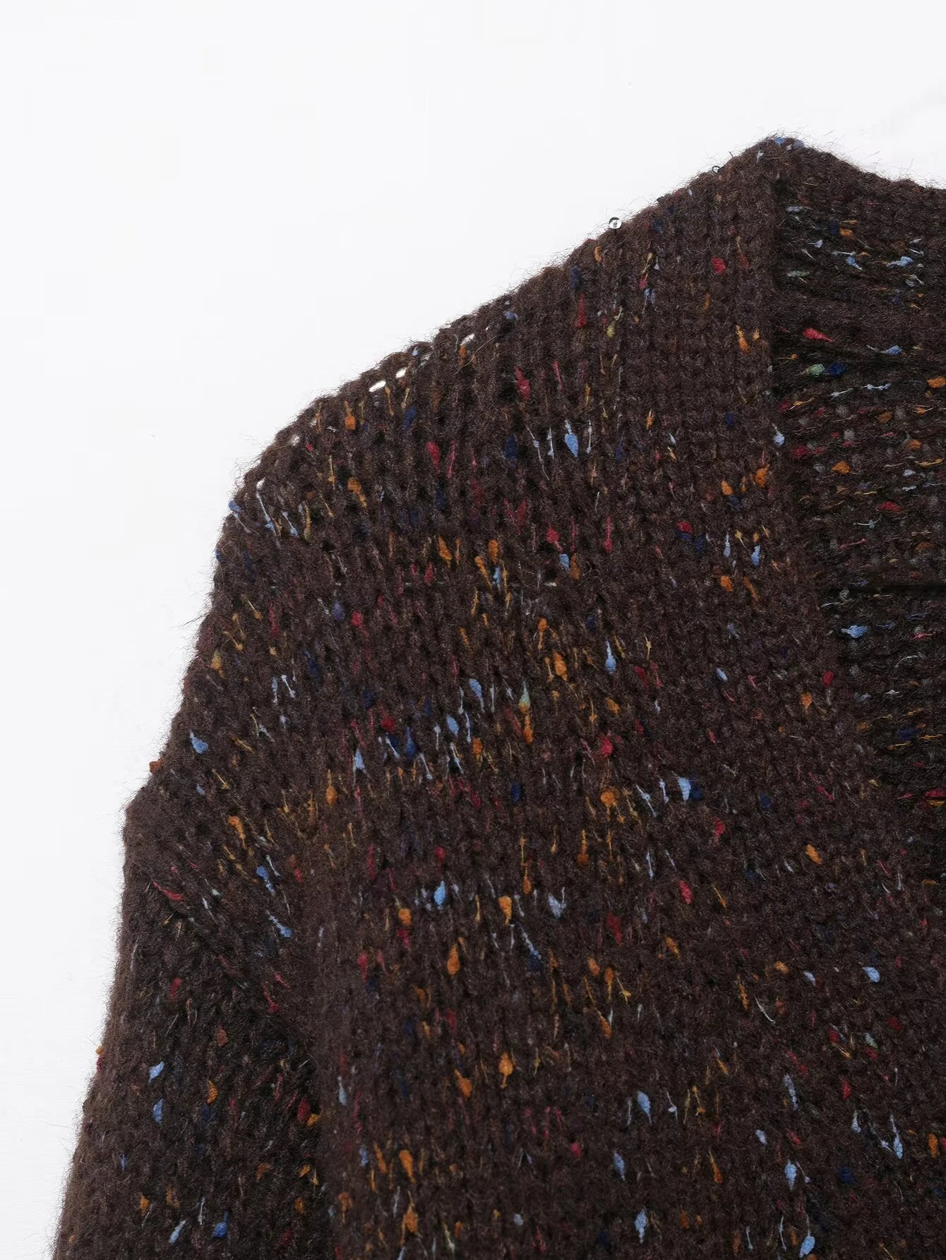 2025 Winter New Sweet and Lazy Style V-neck Long Sleeve Small Dot Knitted Loose cardigan Coat for Women