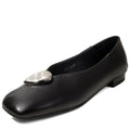 Handmade Genuine Leather Metal Low Hells Bottom Single Shoes for Women Spring Wedding New Soft Bottom Ultra Shoes