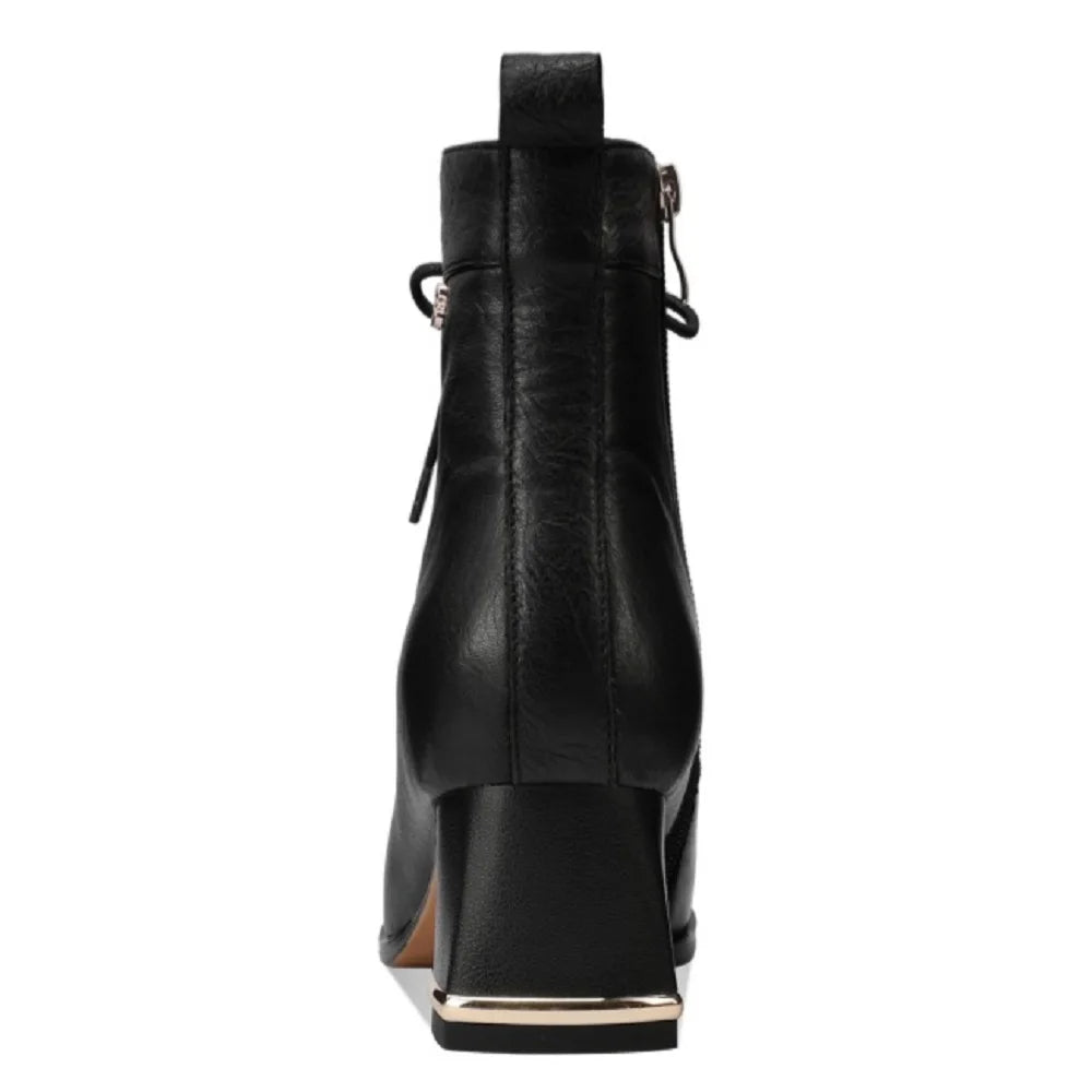 Woman Handmade Genuine Leather Soft and comfortable Ankle Boots Ladies Casual Shoes Modern Square Toe 33-43
