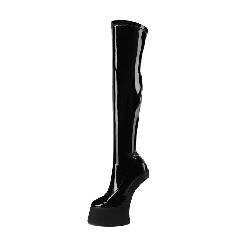 Ladies' Thick Soled Kneeless Women's Boots Fashion Platform 17cm Ultra High Heel Nightclub Party Pole Dance Women's Boots