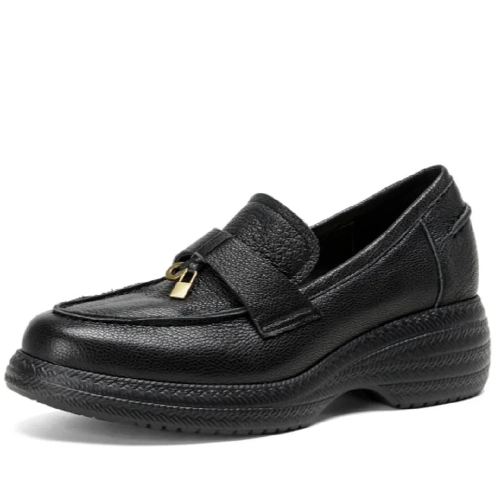 Handmade Genuine Leather Casual Faionable Retro Loers Women's New All-Match Slip-On Lazy oes Leisure Single 34-40