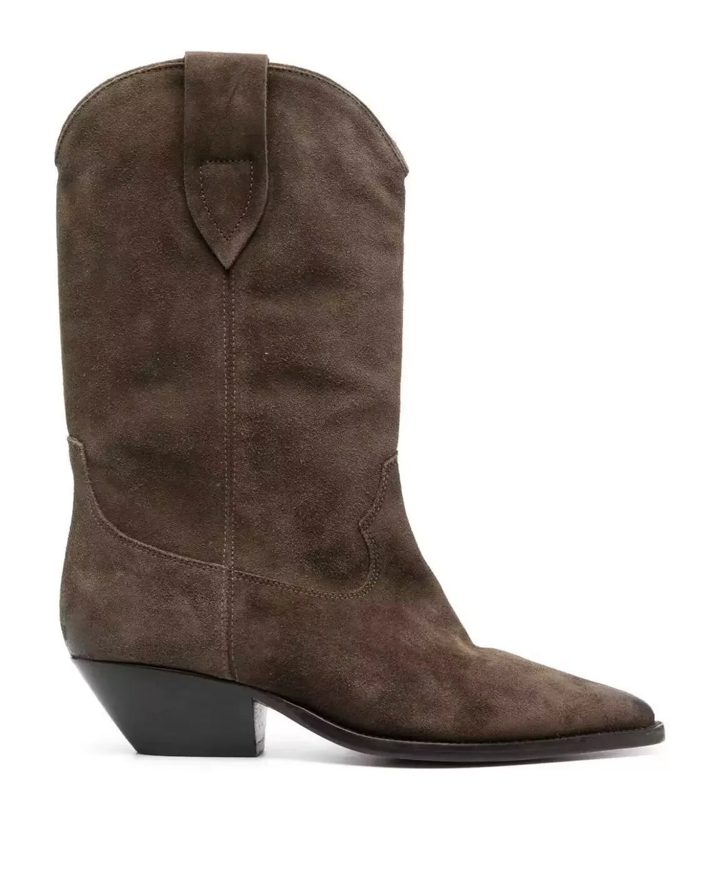 2025 Autumn and winter new women's thick heel high short boots, fashionable pointed casual plus size women's calf boots