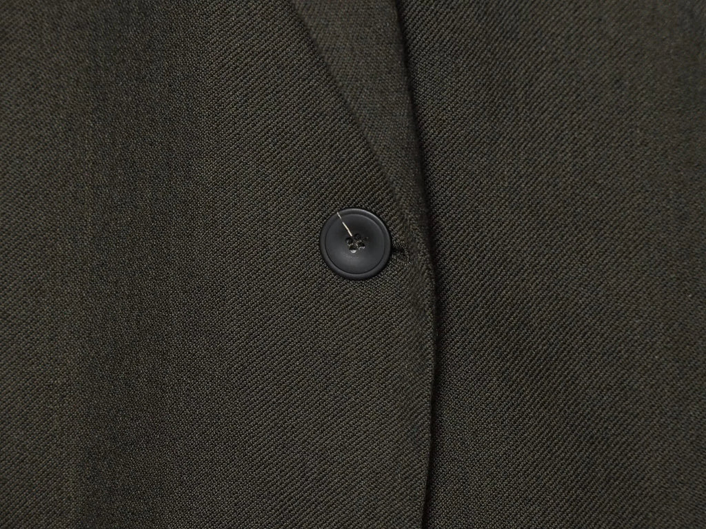 2025 autumn and winter new retro high-end gray green small suit silhouette loose casual temperament suit jacket