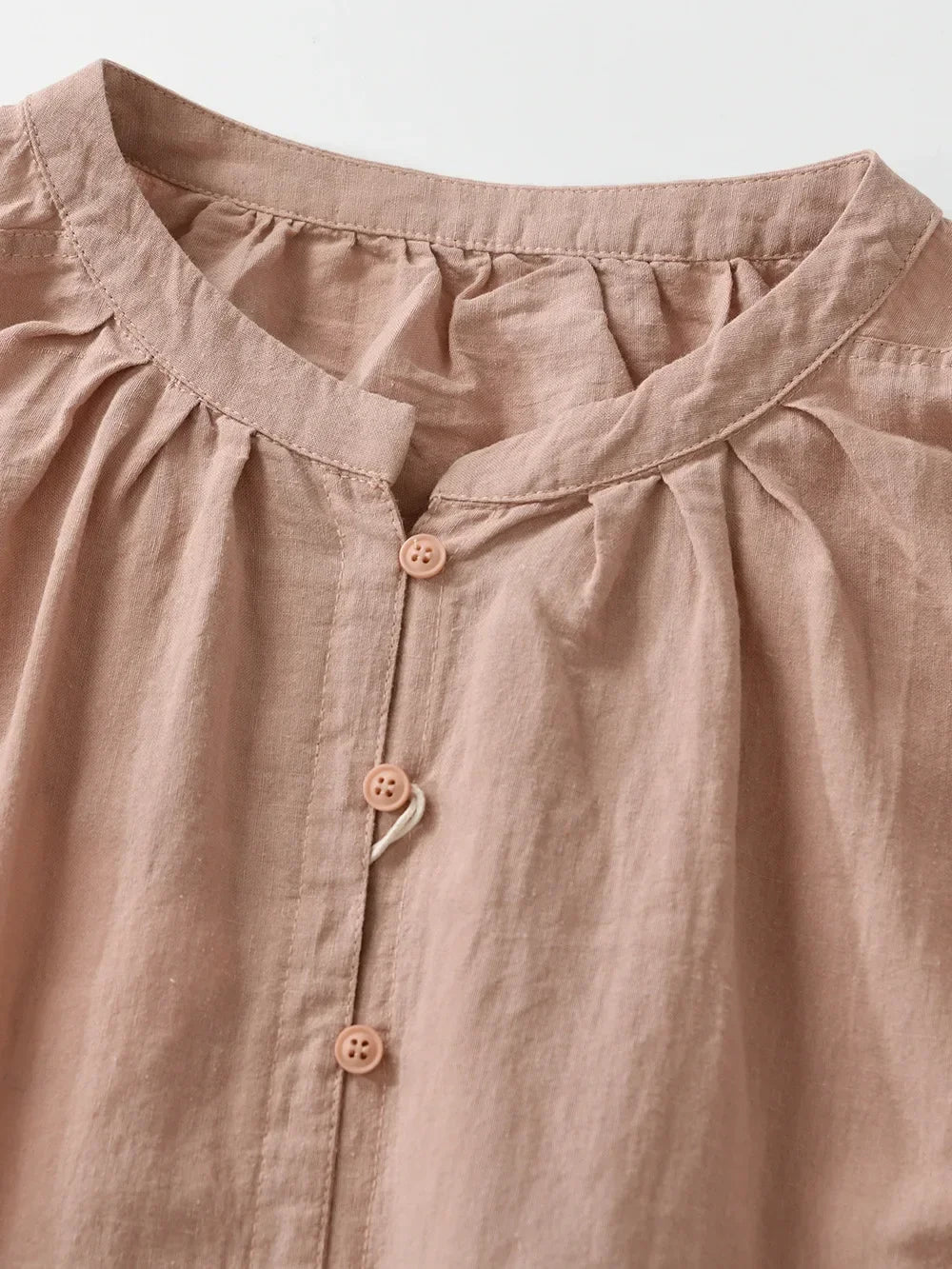 Office Lady Linen Long Puff Sleeve Loose Fit Single Breasted Shirt Spring Summer Elegant Vintage Minimalist All Match Work Top