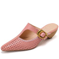 Handmade Genuine Leather Relaxed and comfortable openwork Retro Square Toe Mary Jane Casual Outdoors Strap Sandal