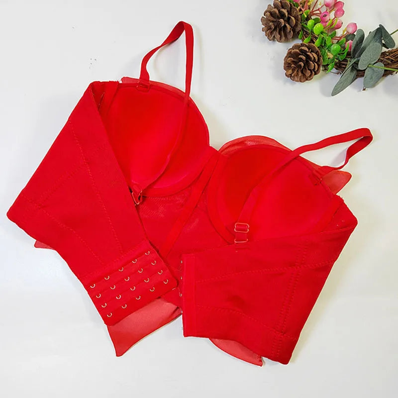 Summer New Fashion Three-dimensional Bow Large Flower Fishbone Camisole For Women Solid Color Tank Tops 11A05166