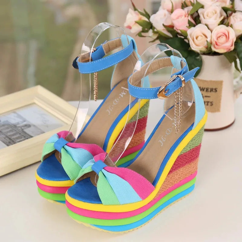 Plus Size 33-43 Shoes for Women Summer Wedges Sandals