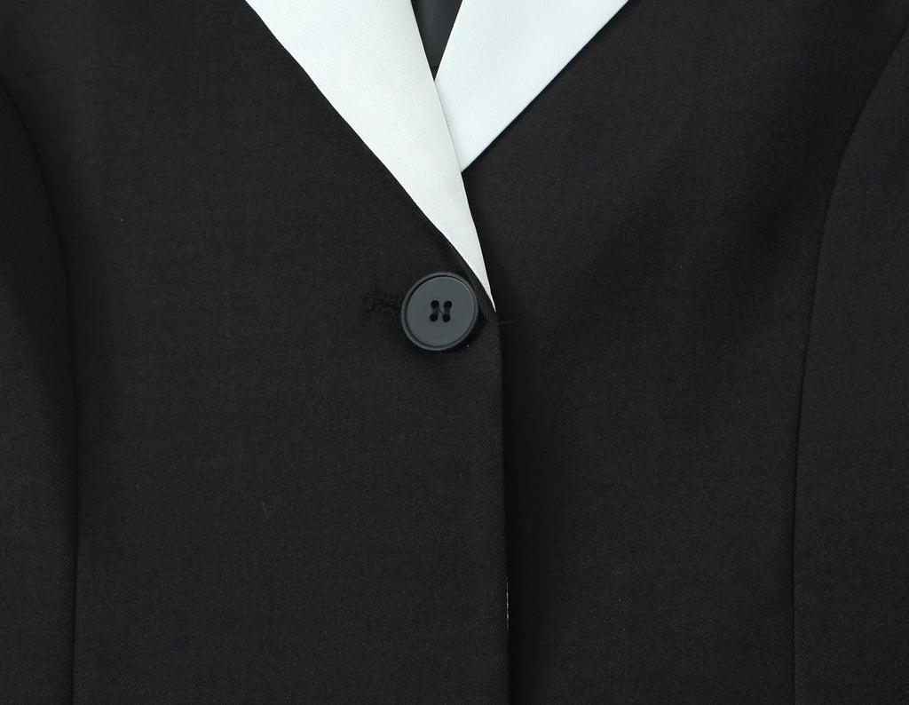 Women's 2026 new spring outfit fashionable and personalized temperament flower bud patchwork cuff suit jacket