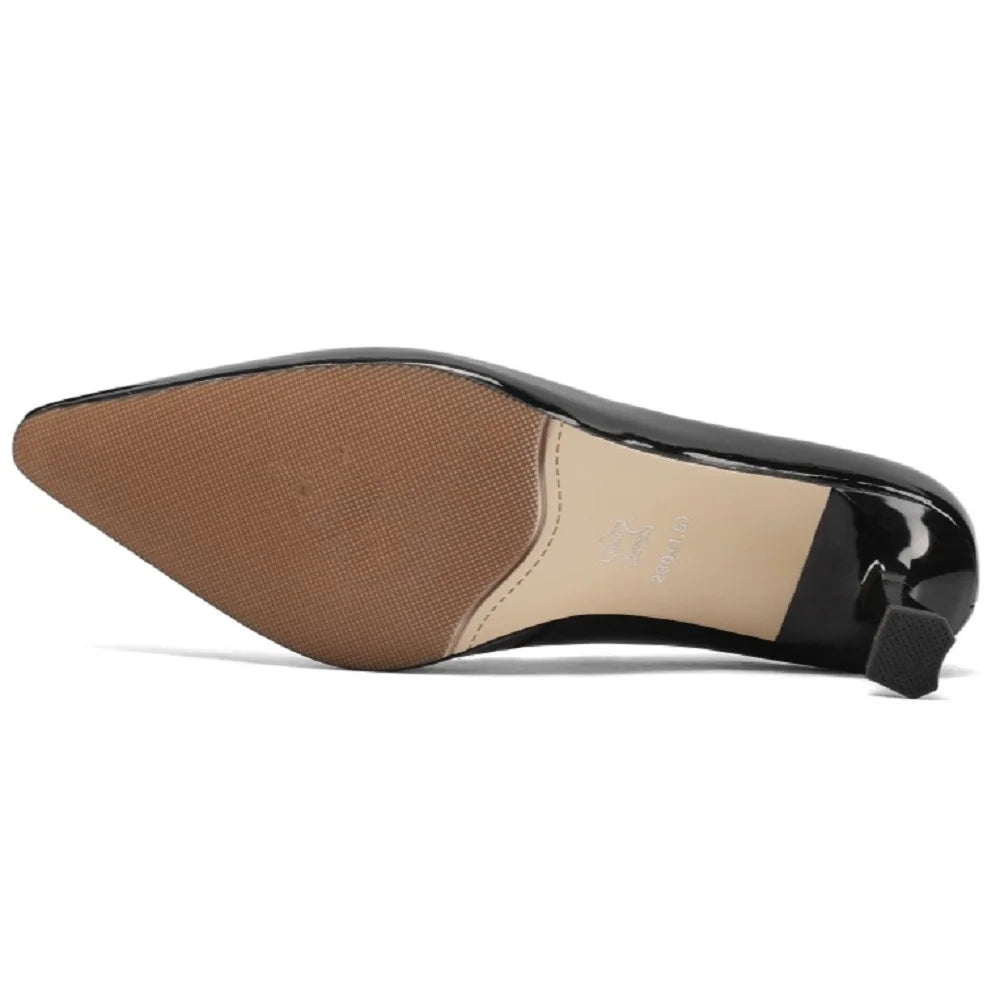 Sexy Charming Women's Single Shoes With Metal Decoration Quality Genuine Leather Comfortable High Heels 33-43