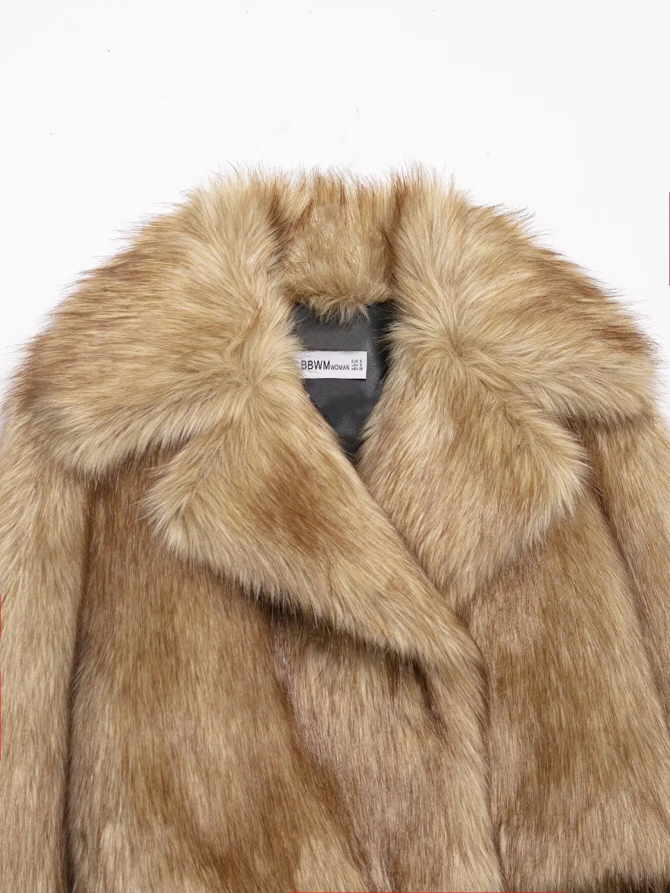 European and American style 2025 winter new women's casual lapel long sleeved faux fur effect short jacket