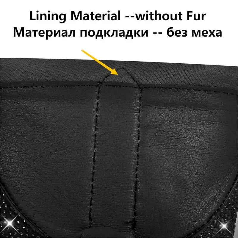 Women Knee High Boots Rhinestone Booties Glitter Bling Western Pointed Toe Block Heel Pull-On Cowgirl Booties