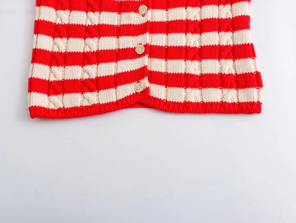 2024 New Women's Clothing European And American Style Fashionable Temperament Casual Versatile Eight Ply Knitted Jacket