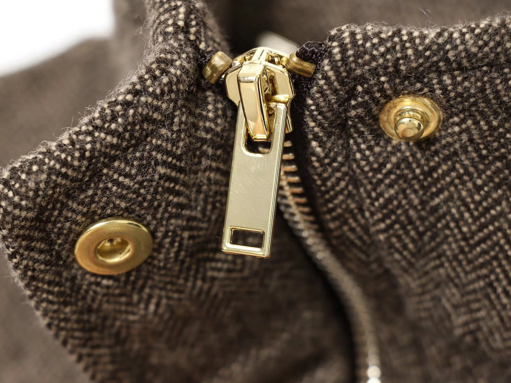 European and American 2025 Winter New Women's Loose Casual Long Sleeve Herringbone Pilot Jacket Coat